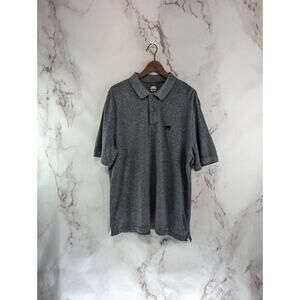 Roots Shirt Mens XL Gray Polo Short Sleeve Embroidered Logo Canada Rugby Cotton